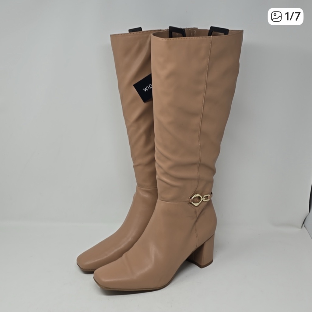 Naturalizer Waylon Nude Knee High Wide Calf Boots
